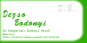 dezso bodonyi business card